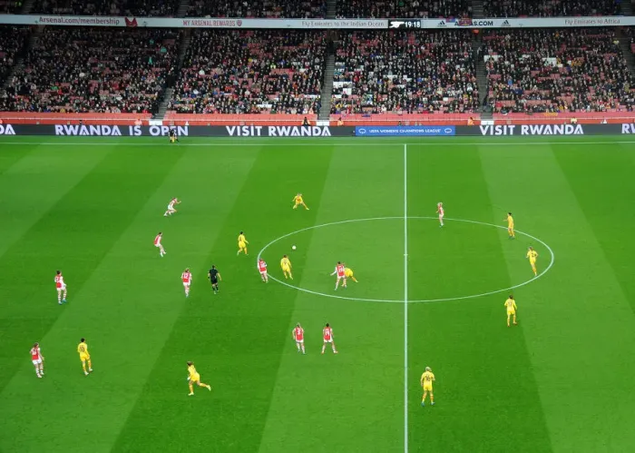 Framed Print : Arsenal WFC vs. FC Barcelona: A UEFA Women's Champions League Showdown at Emirates Stadium