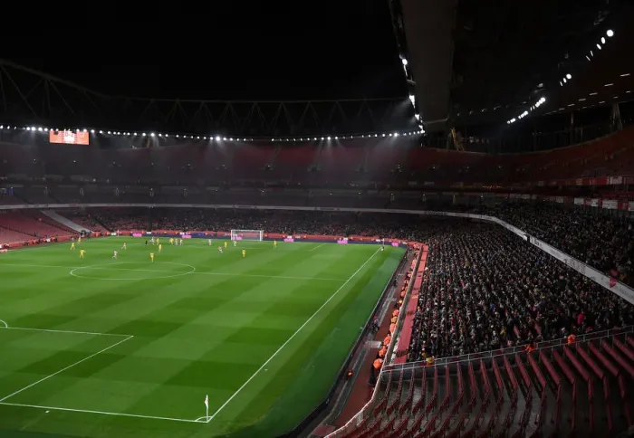 Framed Print : Arsenal WFC vs. FC Barcelona: A UEFA Women's Champions League Showdown at Emirates Stadium