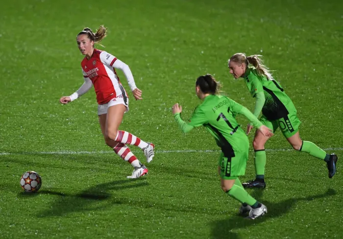 Framed Print : Arsenal WFC vs HB Koge: A Tight Battle in the UEFA Women's Champions League Framed Print : Arsenal WFC vs HB Koge: A Tight Battle in the UEFA Women's Champions League