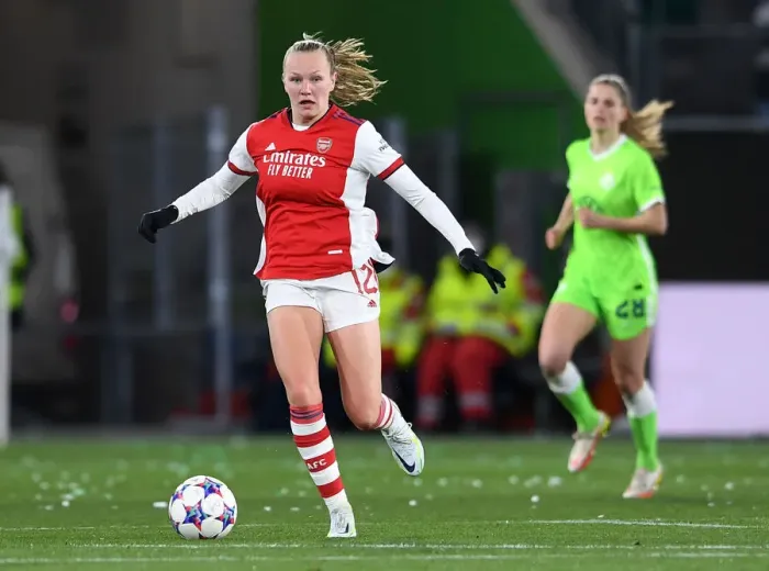 Framed Print : Arsenal WFC vs. VfL Wolfsburg: UEFA Women's Champions League Quarterfinals Showdown
