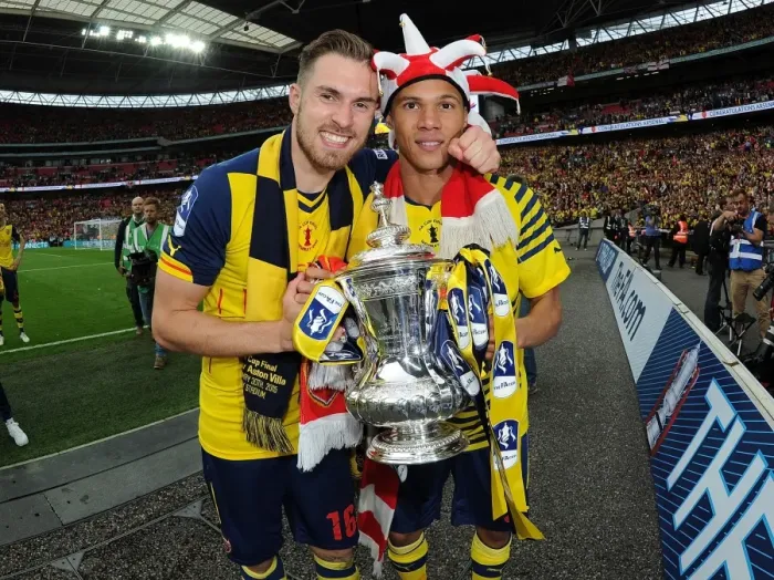 Framed Print : Arsenal Wins FA Cup: Arsenal vs. Aston Villa, 2015 (FA Cup Final Triumph)