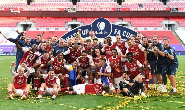 Arsenal Wins Empty FA Cup Final Against Chelsea Print (2020). Art