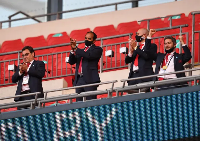 Framed Print : Arsenal Wins FA Cup Title in Empty Wembley Stadium (2020)