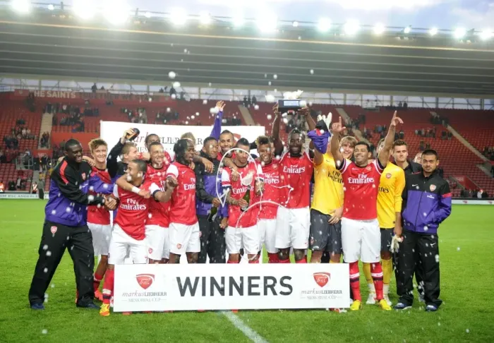 Framed Print : Arsenal Wins Markus Liebherr Memorial Cup vs Southampton, 2012 Framed Print : Arsenal Wins Markus Liebherr Memorial Cup vs Southampton, 2012