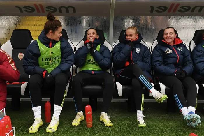 Framed Print : Arsenal Women: Bench Drama as They Anticipate West Ham United in the Barclays WSL
