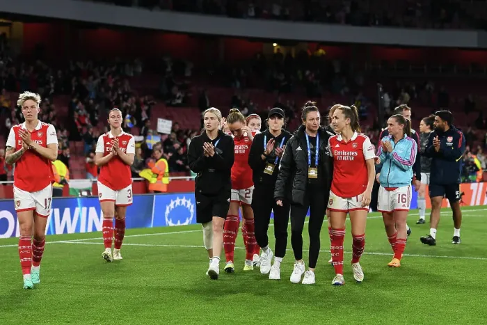 Framed Print : Arsenal Women Bid Farewell after Heartbreaking UEFA Champions League Semifinal Loss Framed Print : Arsenal Women Bid Farewell after Heartbreaking UEFA Champions League Semifinal Loss