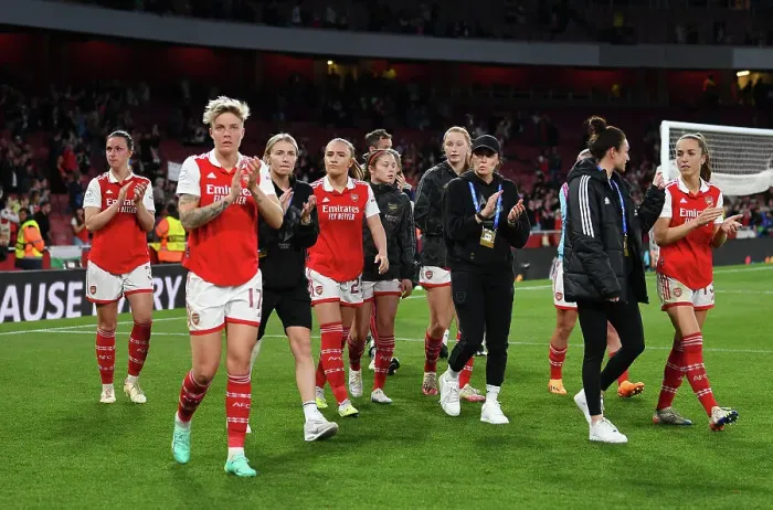 Framed Print : Arsenal Women Bid Farewell to UEFA Champions League after Semifinal Defeat vs. VfL Wolfsburg