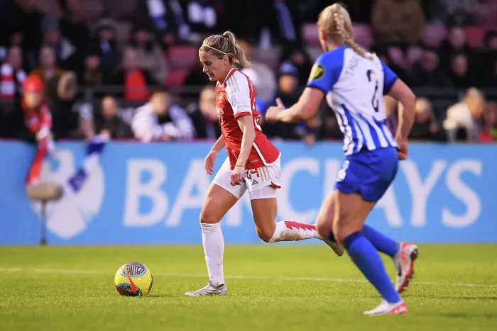 Framed Print : Arsenal Women Take on Brighton & Hove Albion in Barclays Super League Clash