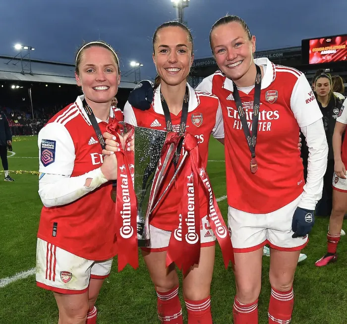 Framed Print : Arsenal Women Celebrate Conti Cup Triumph over Chelsea
