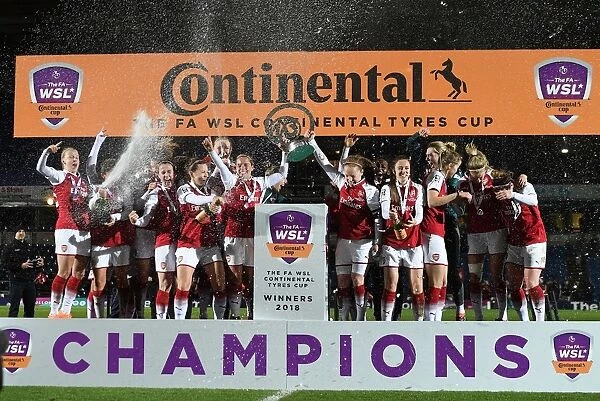 Arsenal Women Celebrate Continental Cup Victory over Manchester City