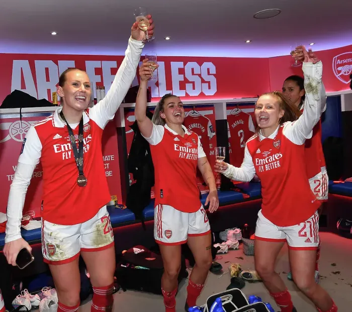 Framed Print : Arsenal Women Celebrate FA WSL Cup Final Victory over Chelsea Framed Print : Arsenal Women Celebrate FA WSL Cup Final Victory over Chelsea