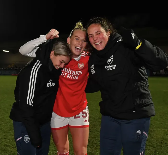 Framed Print : Arsenal Women Celebrate FA WSL Cup Semi-Final Victory over Manchester City Framed Print : Arsenal Women Celebrate FA WSL Cup Semi-Final Victory over Manchester City