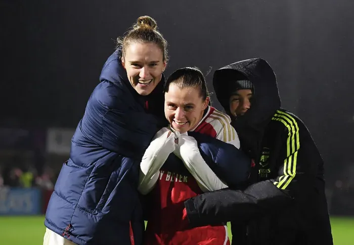 Framed Print : Arsenal Women Celebrate FA WSL Cup Triumph: Miedema, Maritz, and Wienroither's Jubilant Moment (Arsenal vs. Tottenham Hotspur - Conti Cup 2023-24) Framed Print : Arsenal Women Celebrate FA WSL Cup Triumph: Miedema, Maritz, and Wienroither's Jubilant Moment (Arsenal vs. Tottenham Hotspur - Conti Cup 2023-24)