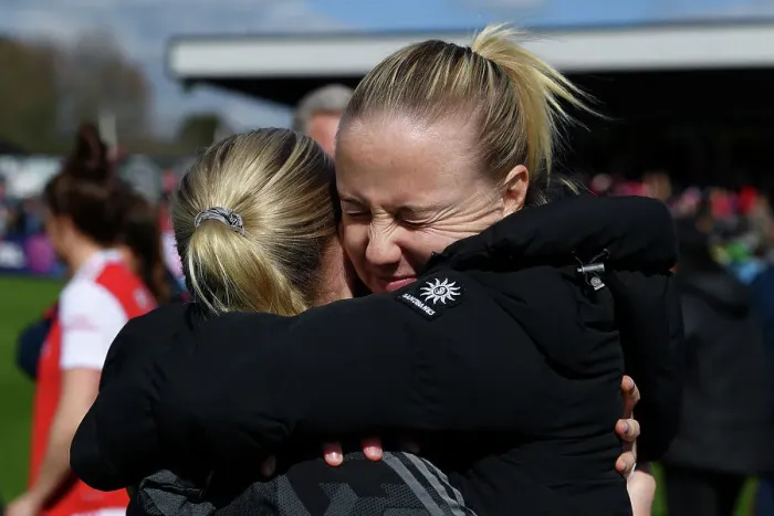 Framed Print : Arsenal Women Celebrate FA WSL Victory Over Manchester City