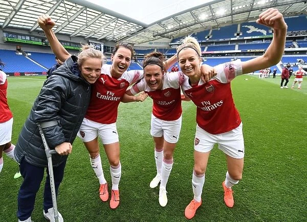 Arsenal Women Celebrate Historic League Title Win Over Brighton & Hove Albion