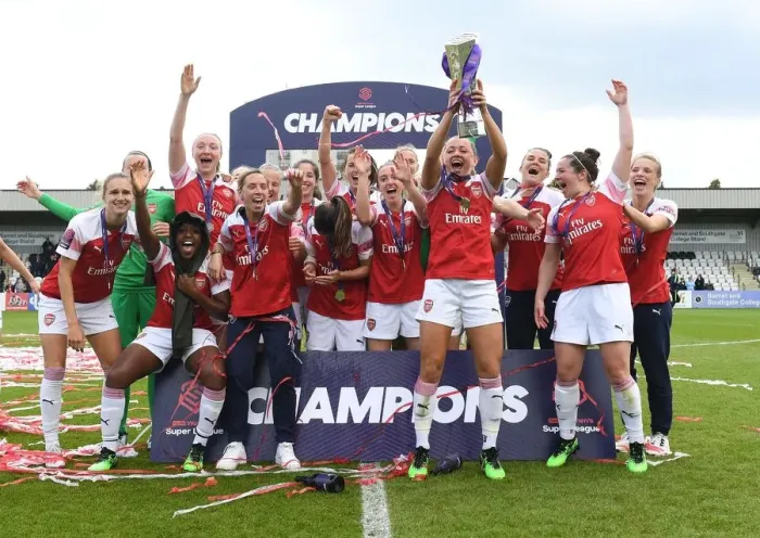 Framed Print : Arsenal Women Celebrate Historic WSL Title Win Framed Print : Arsenal Women Celebrate Historic WSL Title Win