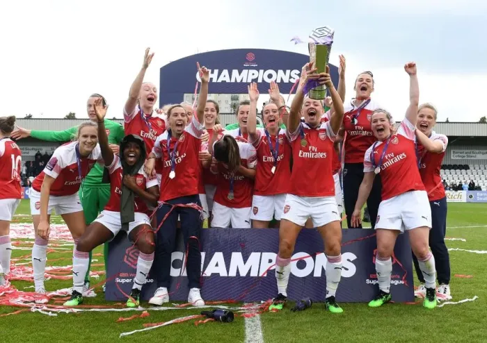Framed Print : Arsenal Women Celebrate Historic WSL Title Win Framed Print : Arsenal Women Celebrate Historic WSL Title Win