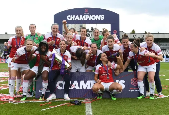 Framed Print : Arsenal Women Celebrate Historic WSL Title Win Framed Print : Arsenal Women Celebrate Historic WSL Title Win