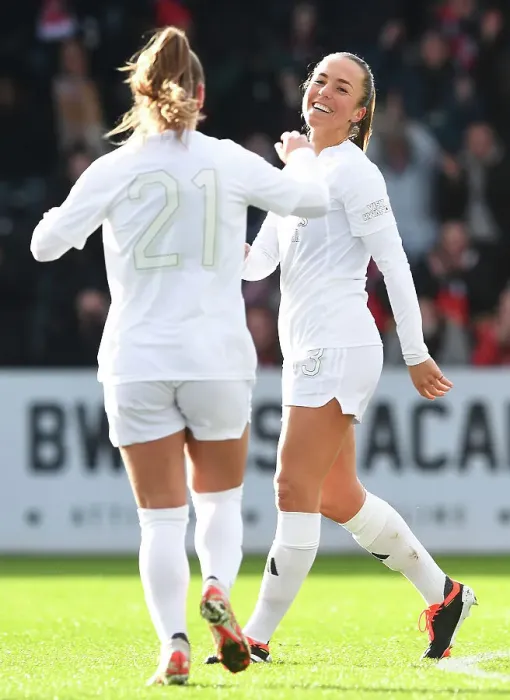 Framed Print : Arsenal Women Celebrate Second Goal in FA Cup Fourth Round Against Watford Women