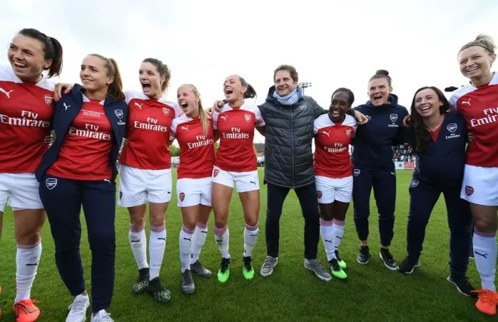 Framed Print : Arsenal Women Celebrate Title Triumph: Schnaderbeck, Walti, Bloodworth, Mead, McCabe, Montemurro, Carter, Veje Framed Print : Arsenal Women Celebrate Title Triumph: Schnaderbeck, Walti, Bloodworth, Mead, McCabe, Montemurro, Carter, Veje