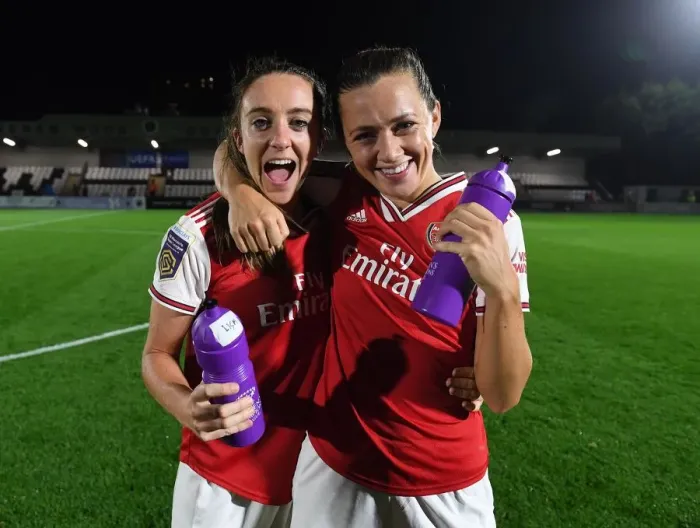 Framed Print : Arsenal Women Celebrate UEFA Champions League Triumph Over Fiorentina