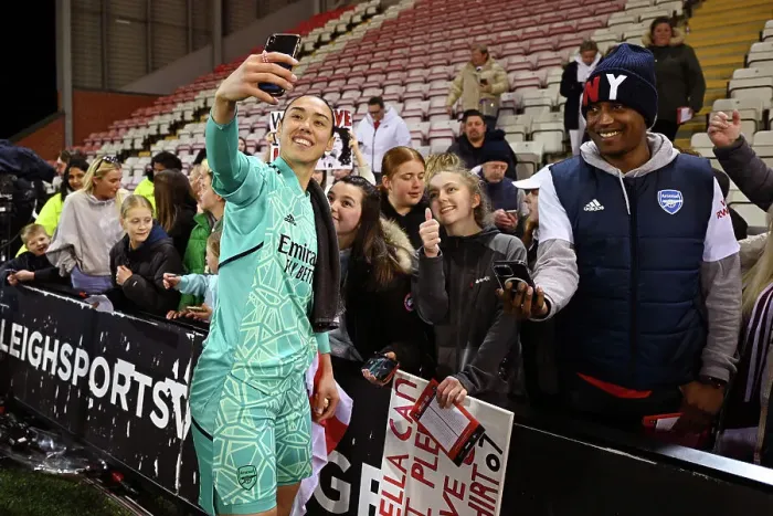 Framed Print : Arsenal Women Celebrate Victory Over Manchester United in FA Women's Super League