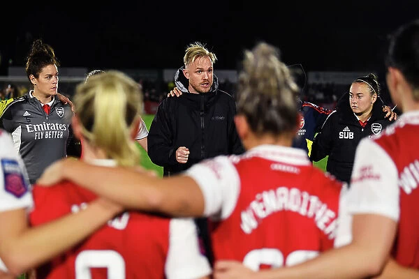 Arsenal Women Celebrate Victory Over West Ham United in Barclays WSL