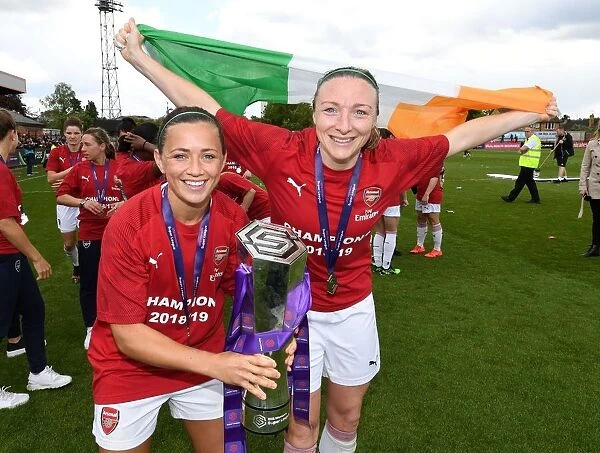 Arsenal Women Celebrate WSL Title with McCabe and Quinn