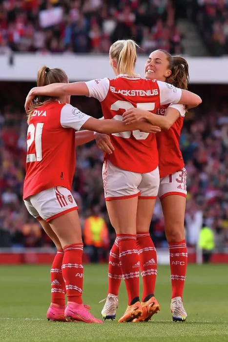 Framed Print : Arsenal Women Create History: Stina Blackstenius Scores in Champions League Semifinal Victory Framed Print : Arsenal Women Create History: Stina Blackstenius Scores in Champions League Semifinal Victory