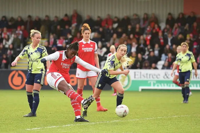 Framed Print : Arsenal Women Crush Leeds: FA Cup Fourth Round - Michelle Agyemang Scores Eight Goals