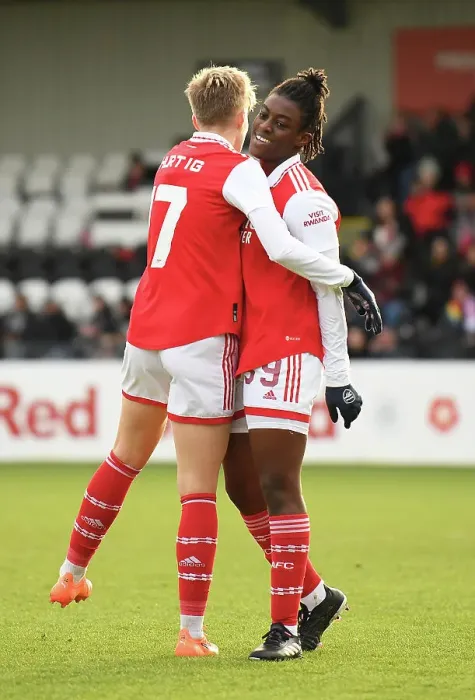 Framed Print : Arsenal Women Crush Leeds: Michelle Agyemang Scores Eight Goals in FA Cup Match
