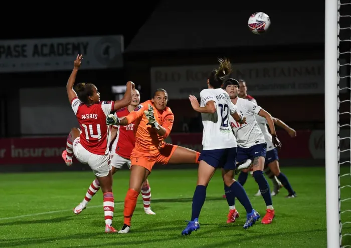 Framed Print : Arsenal Women Crush Tottenham Hotspur Women in FA Cup Quarterfinals: Nikita Parris Scores Fourth Goal