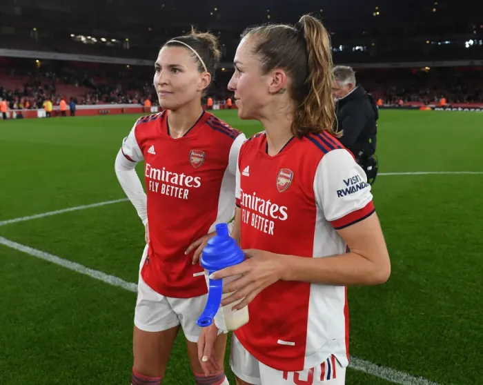 Framed Print : Arsenal Women Defeat Tottenham Hotspur: Steph Catley and Lia Walti Celebrate Victory in FA WSL Clash Framed Print : Arsenal Women Defeat Tottenham Hotspur: Steph Catley and Lia Walti Celebrate Victory in FA WSL Clash