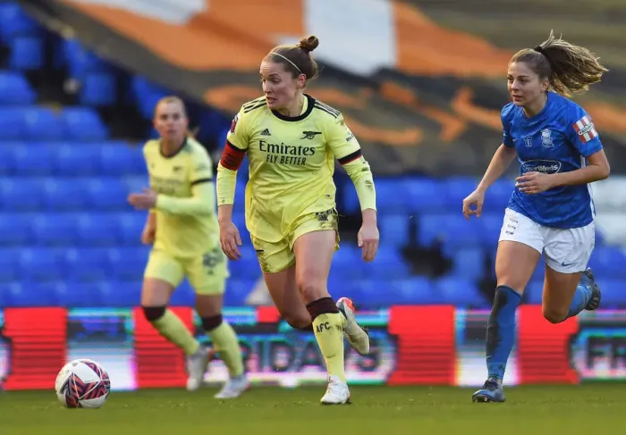 Framed Print : Arsenal Women Defy Birmingham City: Triumph in WSL 1 (09 / 01 / 2022)