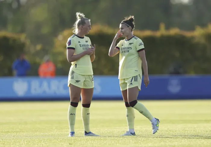 Framed Print : Arsenal Women Take on Everton Women in FA WSL Showdown