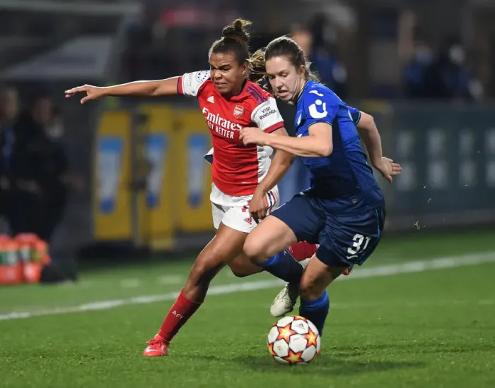 Framed Print : Arsenal Women Face Off Against 1899 Hoffenheim in UEFA Champions League Group C