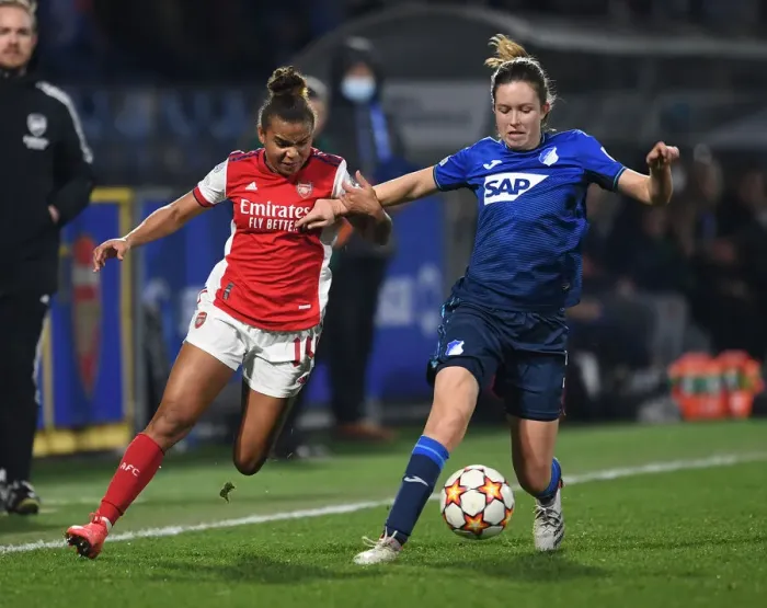 Framed Print : Arsenal Women Face Off Against 1899 Hoffenheim in UEFA Champions League Group C