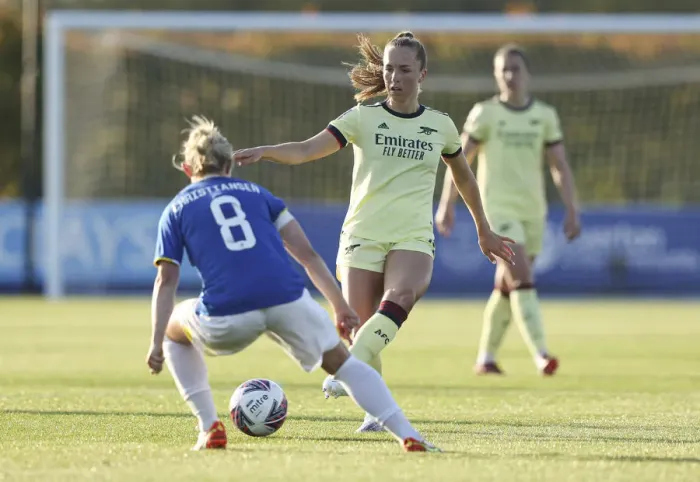 Framed Print : Arsenal Women Face Off Against Everton Women in FA WSL Showdown Framed Print : Arsenal Women Face Off Against Everton Women in FA WSL Showdown