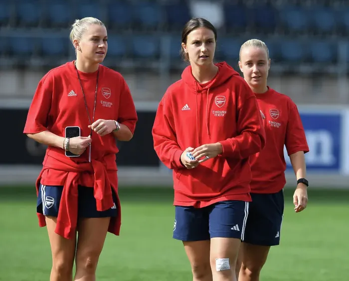 Framed Print : Arsenal Women Face Paris FC in UEFA Champions League Group 3 Match in Sweden