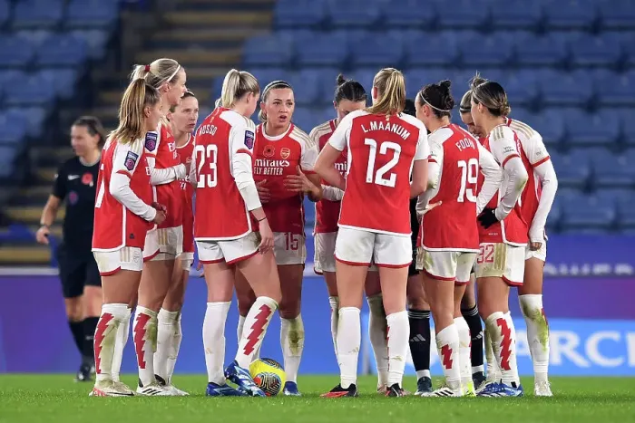 Framed Print : Arsenal Women Face Setback: Katie McCabe Reacts After Conceding Second Goal vs Leicester City (Barclays Women's Super League 2023-24) Framed Print : Arsenal Women Face Setback: Katie McCabe Reacts After Conceding Second Goal vs Leicester City (Barclays Women's Super League 2023-24)