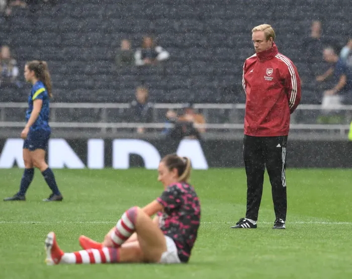Framed Print : Arsenal Women Face Tottenham Hotspur: Jonas Eidevall Leads Arsenal in MIND Series Clash at Tottenham Stadium