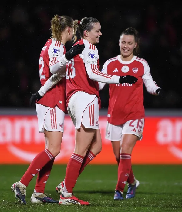 Framed Print : Arsenal Women FC v OH Leuven - UEFA Women's Champions League 2025 / 26 KO play-offs Second Leg Arsenal Women FC v OH Leuven - UEFA Women's Champions League 2025 / 26 KO play-offs