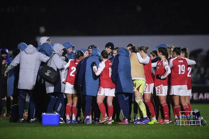 Framed Print : Arsenal Women FC v OH Leuven - UEFA Women's Champions League 2025 / 26 KO play-offs Second Leg Arsenal Women FC v OH Leuven - UEFA Women's Champions League 2025 / 26 KO play-offs