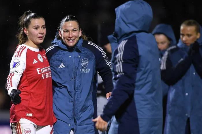 Framed Print : Arsenal Women FC v OH Leuven - UEFA Women's Champions League 2025 / 26 KO play-offs Second Leg Arsenal Women FC v OH Leuven - UEFA Women's Champions League 2025 / 26 KO play-offs