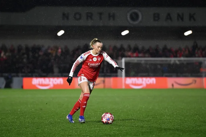Framed Print : Arsenal Women FC v OH Leuven - UEFA Women's Champions League 2025 / 26 KO play-offs Second Leg Arsenal Women FC v OH Leuven - UEFA Women's Champions League 2025 / 26 KO play-offs