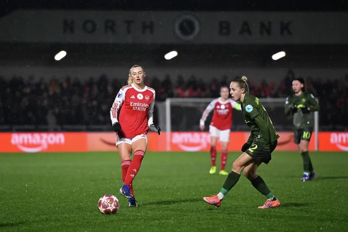 Framed Print : Arsenal Women FC v OH Leuven - UEFA Women's Champions League 2025 / 26 KO play-offs Second Leg Arsenal Women FC v OH Leuven - UEFA Women's Champions League 2025 / 26 KO play-offs