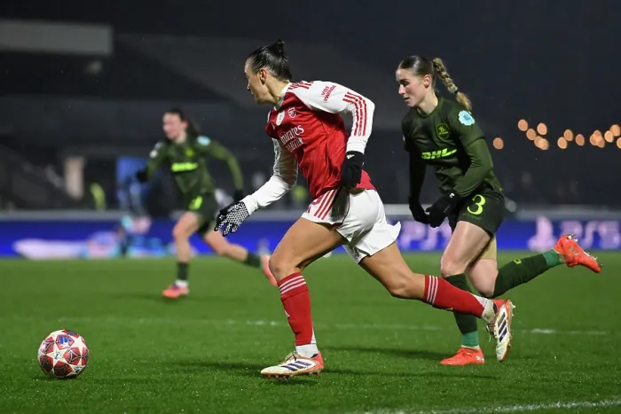 Framed Print : Arsenal Women FC v OH Leuven - UEFA Women's Champions League 2025 / 26 KO play-offs Second Leg Arsenal Women FC v OH Leuven - UEFA Women's Champions League 2025 / 26 KO play-offs