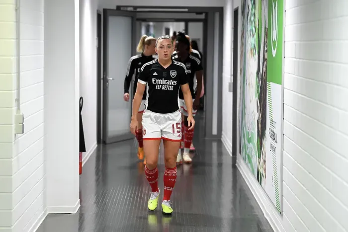 Framed Print : Arsenal Women Gear Up for UEFA Champions League Semi-Final Showdown against VfL Wolfsburg