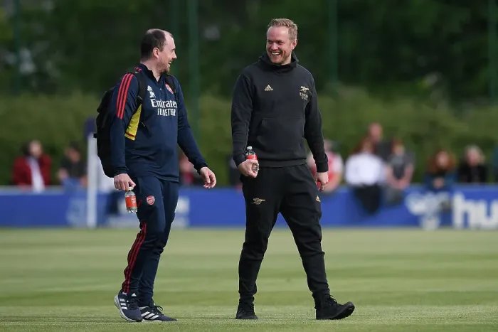 Framed Print : Arsenal Women: Jonas Eidevall and Joe Moore Discuss Strategy Ahead of Everton FC Clash (FA Women's Super League 2022-23) Framed Print : Arsenal Women: Jonas Eidevall and Joe Moore Discuss Strategy Ahead of Everton FC Clash (FA Women's Super League 2022-23)