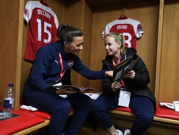 Framed Print : Arsenal Women: Katie McCabe and Beth Mead Prepare for FA WSL Continental Cup Final Showdown Against Manchester City Framed Print : Arsenal Women: Katie McCabe and Beth Mead Prepare for FA WSL Continental Cup Final Showdown Against Manchester City